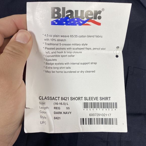 Blauer Classact 8421 Short Sleeve Shirt Large Wilmington Fire Dept Patch - Picture 4 of 6
